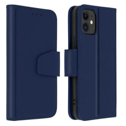 Housse Apple iPhone 11 Cuir Porte-carte Fonction Support Premium bleu nuit Bleu