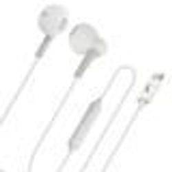 Ecouteurs filaires USB-C - Akashi - Blanc - Télécommande - Microphone - 1.2m