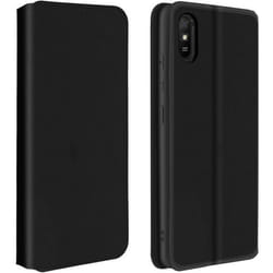 Housse - AVIZAR - Xiaomi Redmi 9A - Éco-cuir noir - Étui folio portefeuille - Fonction support