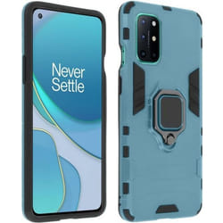 Coque - OnePlus - 8T - Antichoc - Bague Métallique - Support Vidéo - Bleu