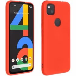Coque de protection - AVIZAR - Google Pixel 4A - Silicone semi-rigide - Finition Soft Touch - Rouge
