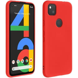Coque de protection - AVIZAR - Google Pixel 4A - Silicone semi-rigide - Finition Soft Touch - Rouge
