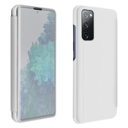 Housse - Samsung - Galaxy S20 FE - Effet Miroir - Clapet Translucide - Support Vidéo