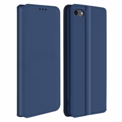 Housse iPhone SE 2020 / 8 / 7 Étui Folio Portefeuille AVIZAR - Fonction Support - Couleur Bleu