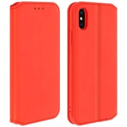 Avizar Étui Portefeuille iPhone X/XS - Rouge