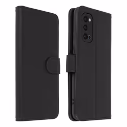Étui de protection AVIZAR pour Oppo Reno 4 - Noir - Fonction porte-carte et support