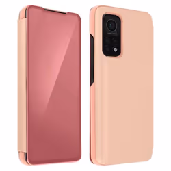 Étui AVIZAR pour Xiaomi Mi 10T / Mi 10T Pro - Rose gold - Rabat translucide miroir support