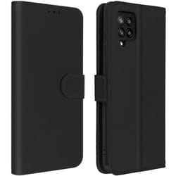 Étui pour Samsung Galaxy A42 5G Housse Intégrale Porte-carte Fonction Support noir - AVIZAR - Souple - Aimantée