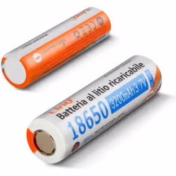 Piles 18650 - LINQ - 3200mAh - Rechargeable - Tension 3.7V - Couleur Orange