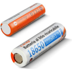 Piles 18650 - LINQ - 3200mAh - Rechargeable - Tension 3.7V - Couleur Orange