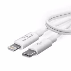 Câble USB Type C vers Lightning Power Delivery 20W Charge et Transfert Blanc - AVIZAR - 1m - Silicone