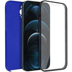 Coque - Apple - iPhone 12 Pro Max - Protection Arrière Rigide - Avant Souple - Bleu
