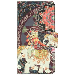 Étui pour Samsung Galaxy A12 - AVIZAR - Mandala Éléphant - Support Vidéo - Souple - Poche Zippée