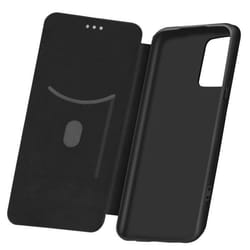 Housse Oppo - Reno 5 Pro 5G - Souple - Eco-cuir effet carbone - Noir - Dragonne incluse