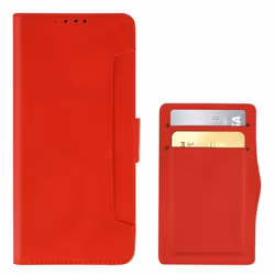 Housse AVIZAR Realme 6i Étui Folio Portefeuille Rouge - Éco-cuir - Protection intégrale - Fonction support
