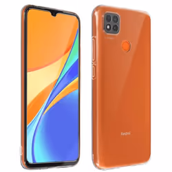 Coque et Film de Protection - Xiaomi - Redmi 9C - Silicone Souple - Verre Trempé 9H - Transparent
