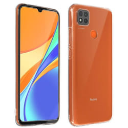 Coque et Film de Protection - Xiaomi - Redmi 9C - Silicone Souple - Verre Trempé 9H - Transparent