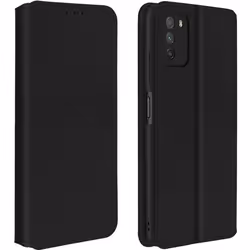 Housse - AVIZAR - Xiaomi Poco M3 - Éco-cuir - Noir - Étui Folio Portefeuille - Aimantée