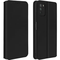 Housse - AVIZAR - Xiaomi Poco M3 - Éco-cuir - Noir - Étui Folio Portefeuille - Aimantée