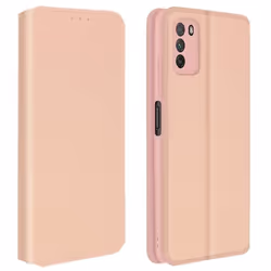 Housse - Xiaomi - Poco M3 - Éco-cuir - Rose champagne - Fonction support