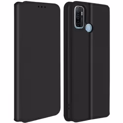 Housse - Oppo - A53/A53s - Éco-cuir - Portefeuille - Fonction support noir