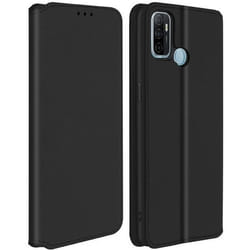 Housse - Oppo - A53/A53s - Éco-cuir - Portefeuille - Fonction support noir