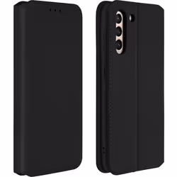 Housse - AVIZAR - Samsung Galaxy S21 - Éco-cuir - Fonction Support - Noir