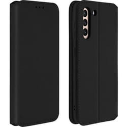 Housse - AVIZAR - Samsung Galaxy S21 - Éco-cuir - Fonction Support - Noir