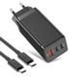 Chargeur mural 65W Technologie GaN 2 Anti-surchauffe Format compact Baseus noir Noir