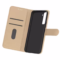 Étui pour Samsung Galaxy S21 Plus Protection avec Porte-carte Fonction Support Or