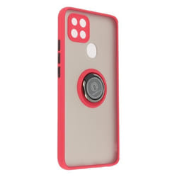 Coque - Oppo - A15 - Bi-matière - Bague Métallique - Support Vidéo