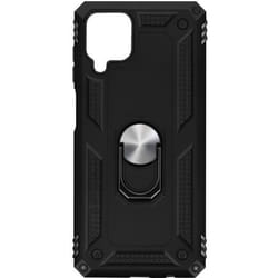 Coque pour Samsung Galaxy A12 - AVIZAR - Antichoc Bi-matière - Bague Support Vidéo noir