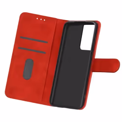 Étui pour Samsung Galaxy S21 Ultra - Chersterfield - Rouge - Semi-rigide - Aimantée - Support vidéo