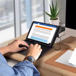 Housse Tablette 10 pouces - AVIZAR - Clavier AZERTY USB-C - Support pliable - Fixation magnétique