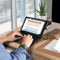 Housse Tablette 10 pouces - AVIZAR - Clavier AZERTY USB-C - Support pliable - Fixation magnétique