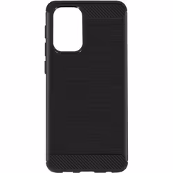 Coque - Samsung - Galaxy A72 - Souple - Protection Chocs - Effet Brossé Carbone