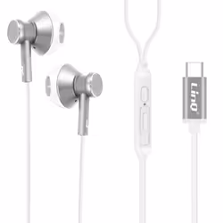 Écouteurs Filaires - LINQ - USB-C - Son Stéréo - Intra-Auriculaires - 12 m de Câble