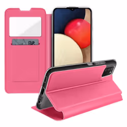 Housse pour smartphone - Samsung - Galaxy A02s - Éco-cuir - Fenêtre daffichage - Support vidéo