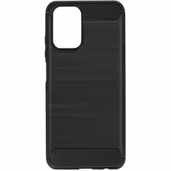 Coque - AVIZAR - Xiaomi Redmi Note 10/10s - Souple - Carbone - Effet Brossé Noir