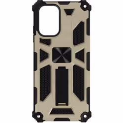 Coque de protection - AVIZAR - Xiaomi Redmi Note 10/10s - Béquille intégrée - Support magnétique - Jaune Or