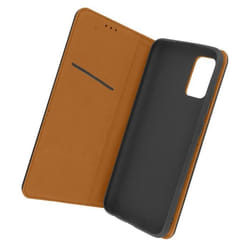 Étui pour Samsung Galaxy A52 et A52s - AVIZAR - Porte-carte Support Vidéo - Cuir Véritable - Noir