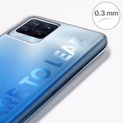 Coque de protection - AVIZAR - Realme 8 Pro et 8 - Silicone gel flexible - Ultra-Fin - Transparent Blanc
