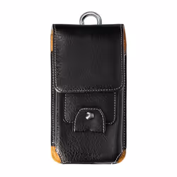 Étui Ceinture Smartphone AVIZAR - Noir - Effet rétro - Pour 5.5 pouces - Rangement carte