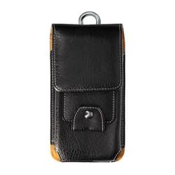 Étui Ceinture Smartphone AVIZAR - Noir - Effet rétro - Pour 5.5 pouces - Rangement carte