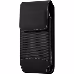 Étui Ceinture Vertical Smartphone Universel Nylon Mousqueton Clip Noir - AVIZAR - Universel - Noir