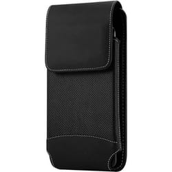 Étui Ceinture Vertical Smartphone Universel Nylon Mousqueton Clip Noir - AVIZAR - Universel - Noir
