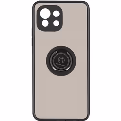 Coque de protection - AVIZAR - Xiaomi Mi 11 Lite / 5G - Bague métallique - Support vidéo - Noir