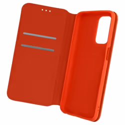 Housse AVIZAR pour Oppo A54 5G et A74 5G - Rouge - Fonction support vidéo - Protection intégrale