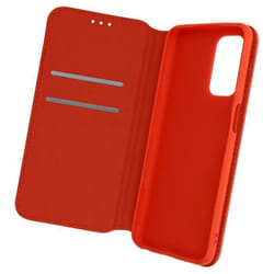 Housse AVIZAR pour Oppo A54 5G et A74 5G - Rouge - Fonction support vidéo - Protection intégrale