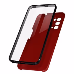 Coque de protection - Oppo - Reno 5 5G / Find X3 Lite - Arrière rigide - Avant souple - Rouge